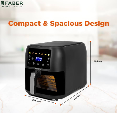 FABER AIR FRYER 8L DIGITAL SCREEN AFT08008A, photo 8