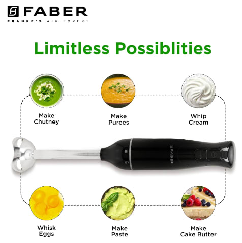 FABER Hand blender FHB 300W SS BK, photo 5