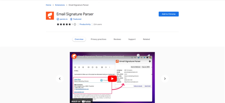 Email Signature Parser