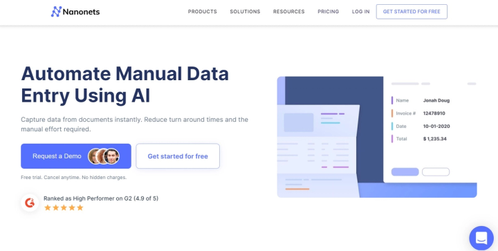 Nanonets Automate Data Entry Using Ai Based Ocr Platform Foundr 5271