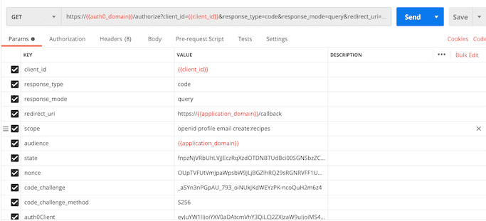 Code Flow PKCE Request