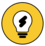 Light bulb tip icon.