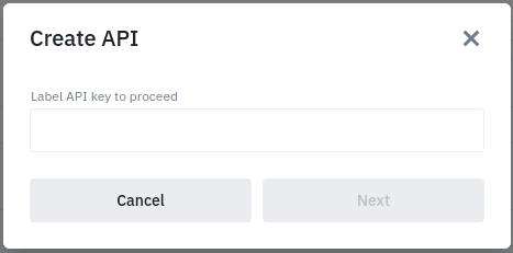 Binance - Naming your API