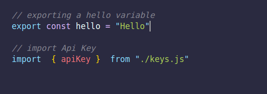 Export and import in ES6