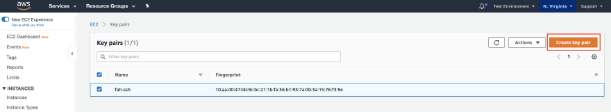 Image of key pair main screen