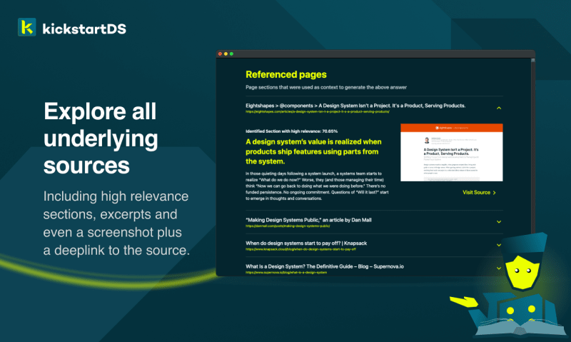 Screenshot of found sources