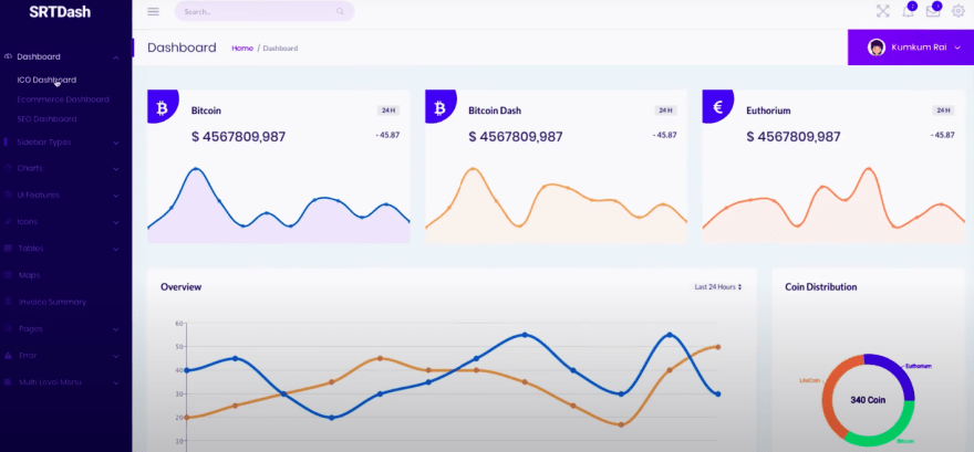 react admin dashboard