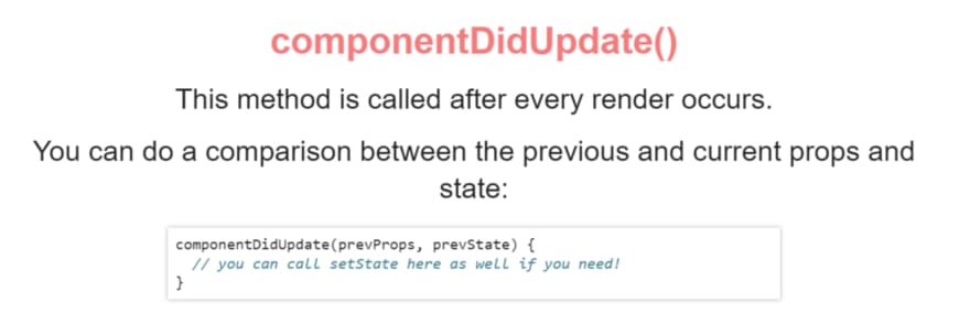 componentDidUpdate