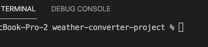 project folder terminal