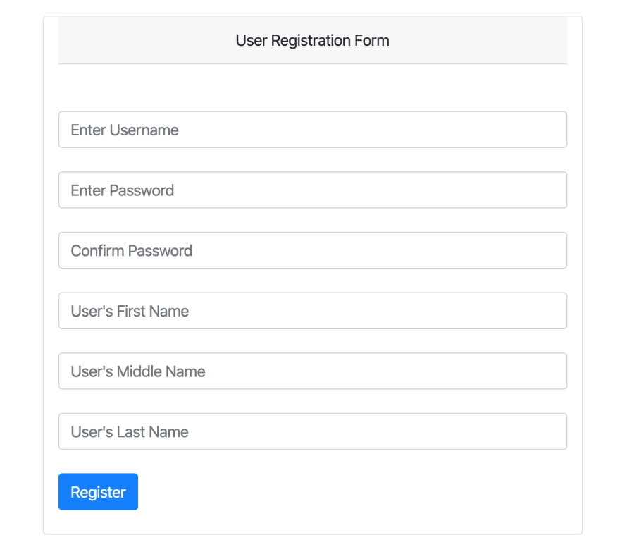 User Registration Form
