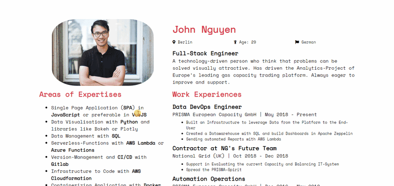 Resume Animation