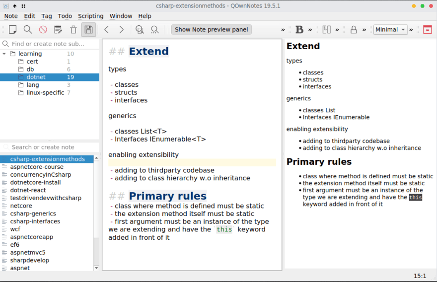 qownnotes not applying settings