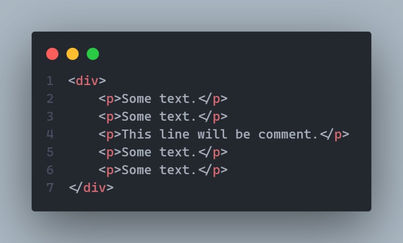 What is a comment on sale tag in html