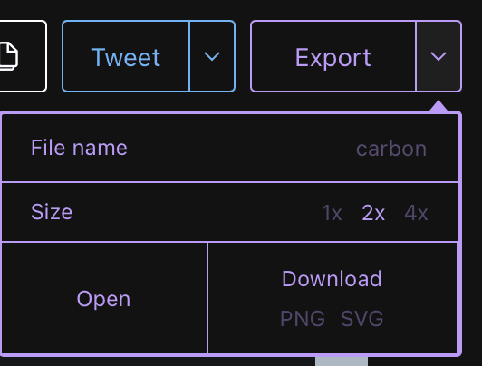 carbon export options