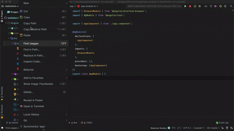 webstorm theme visual studio