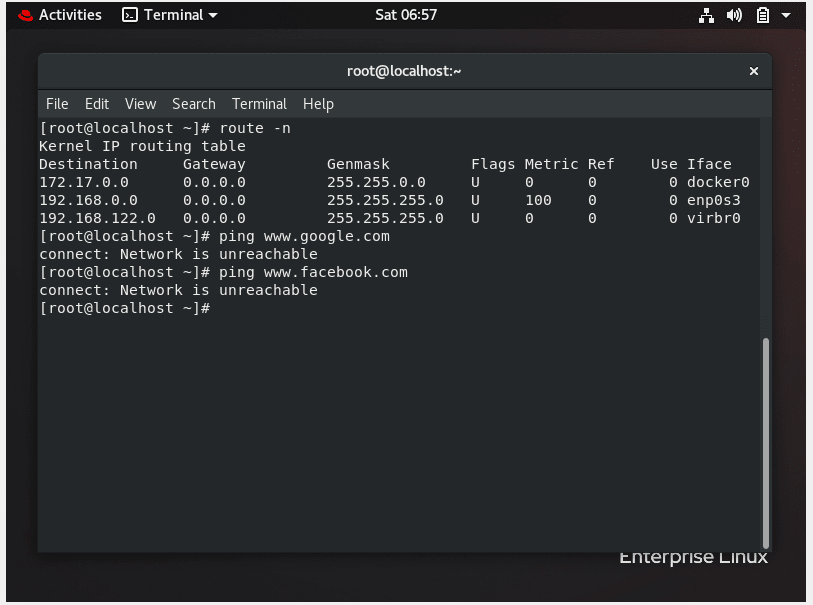 connect network is unreachable linux