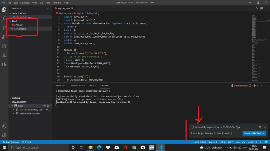 Create an executable JAR file on VS Code n Command line - DEV Community