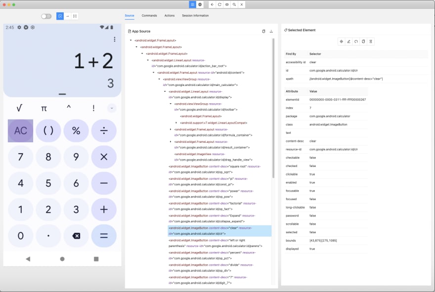 Launch Appium Inspector