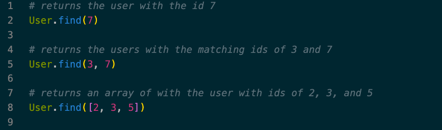.find code snippet