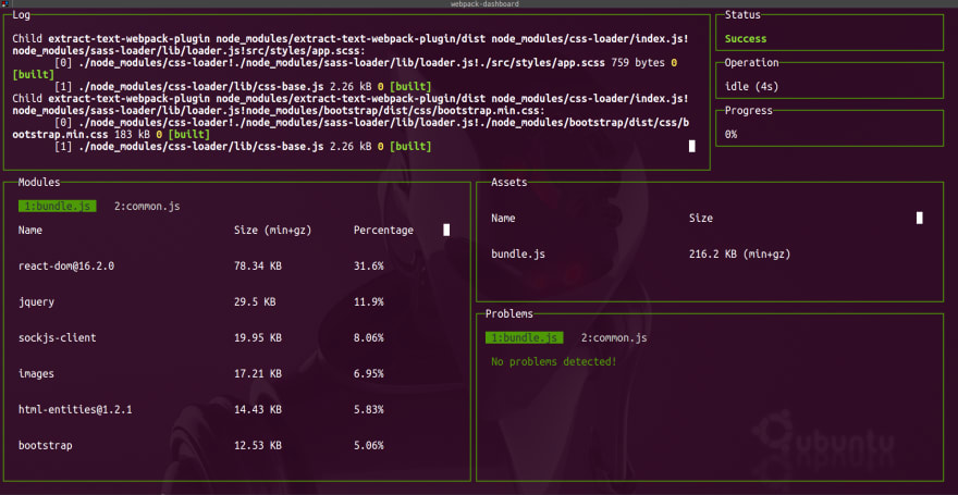 webpack-dashboard