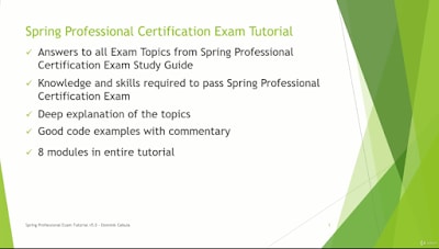 best online course to pass spring professional certification