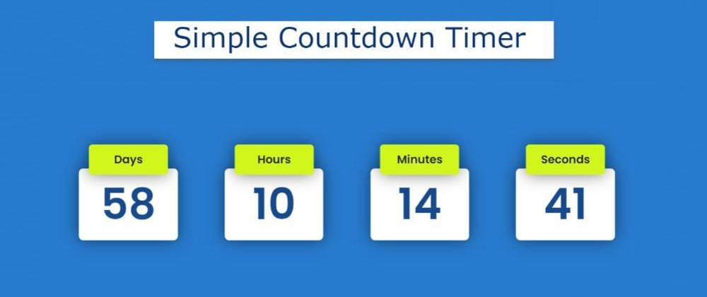 How to a Countdown Timer using JavaScript - DEV