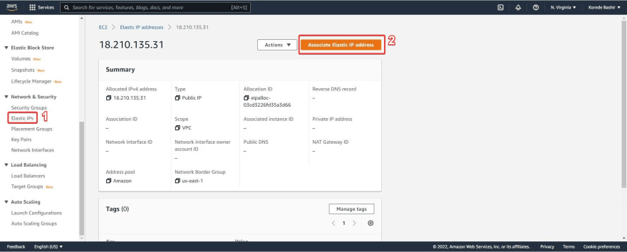 Associate IP address