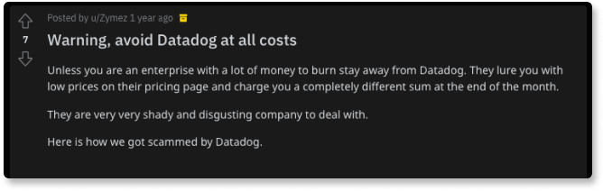 Pricing concerns for DataDog