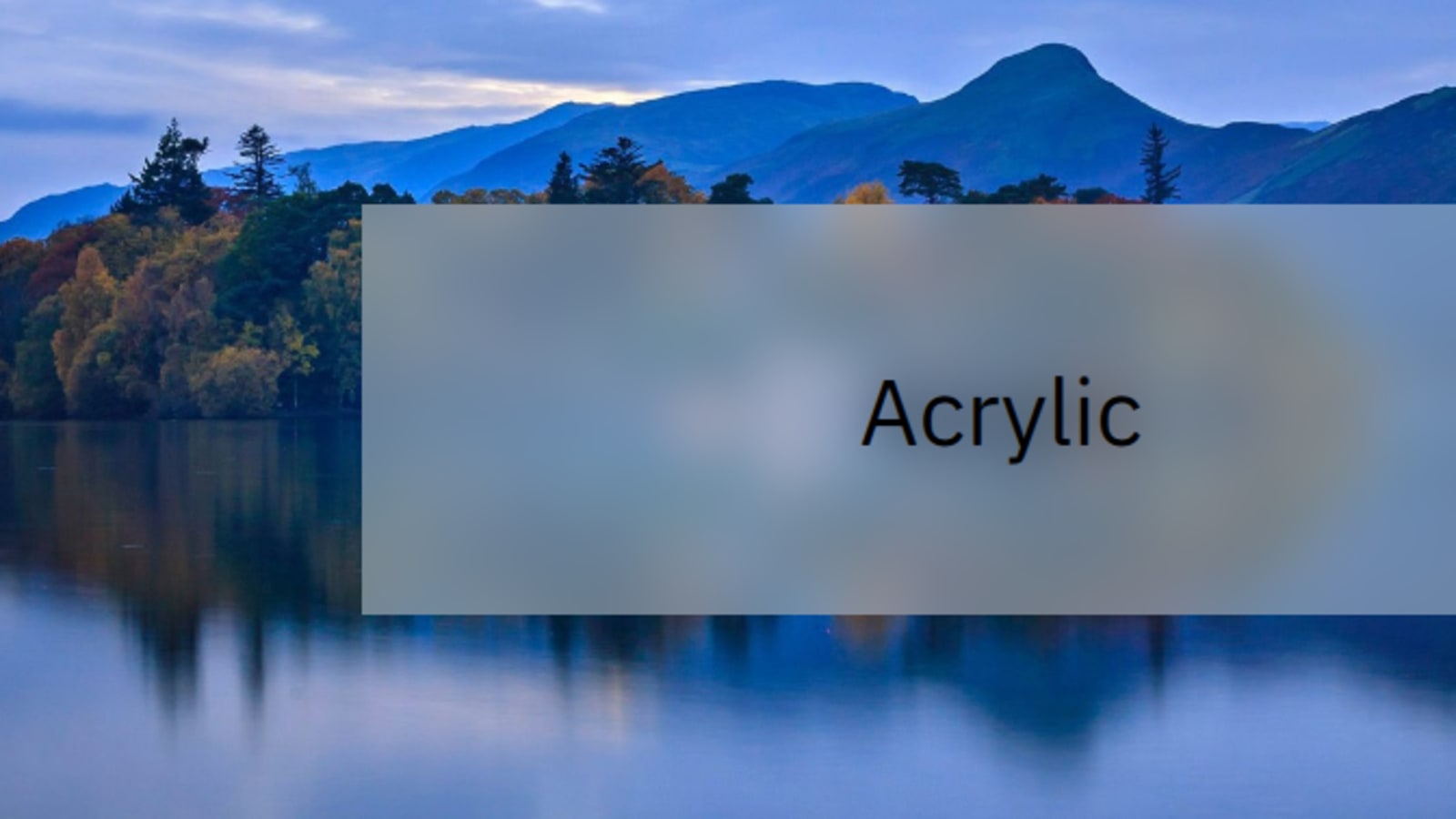 Microsoft Acrylic: Với Microsoft Acrylic, bạn sẽ được trình diễn những hình ảnh tuyệt đẹp về giao diện người dùng. Microsoft Acrylic là một bộ công cụ thiết kế đồ họa tuyệt vời giúp bạn tạo ra các hiệu ứng động và màu sắc hấp dẫn cho các phần tử trong giao diện. Đến và khám phá với chúng tôi để tận hưởng trải nghiệm này. 