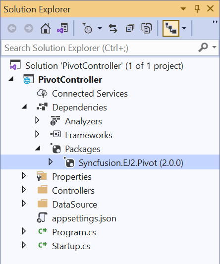 Solution Explorer window