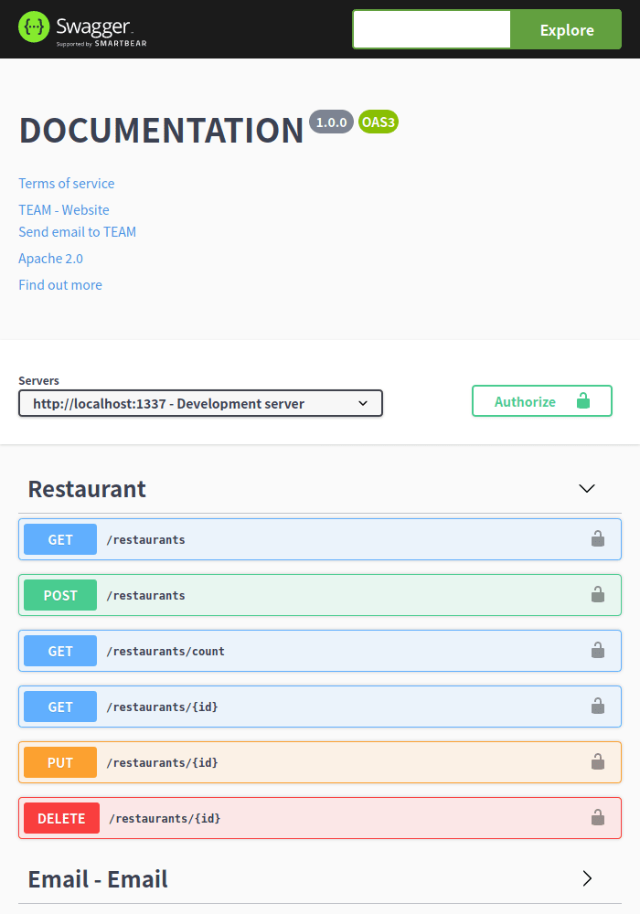 Strapi OpenAPI 文件