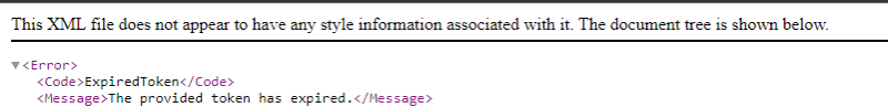 S3 signed url expired error