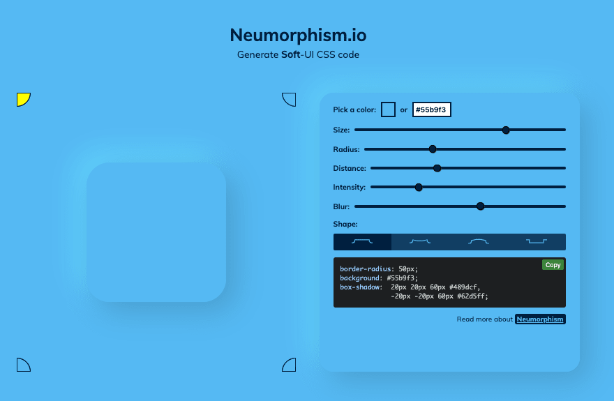 Neumorphism Generator