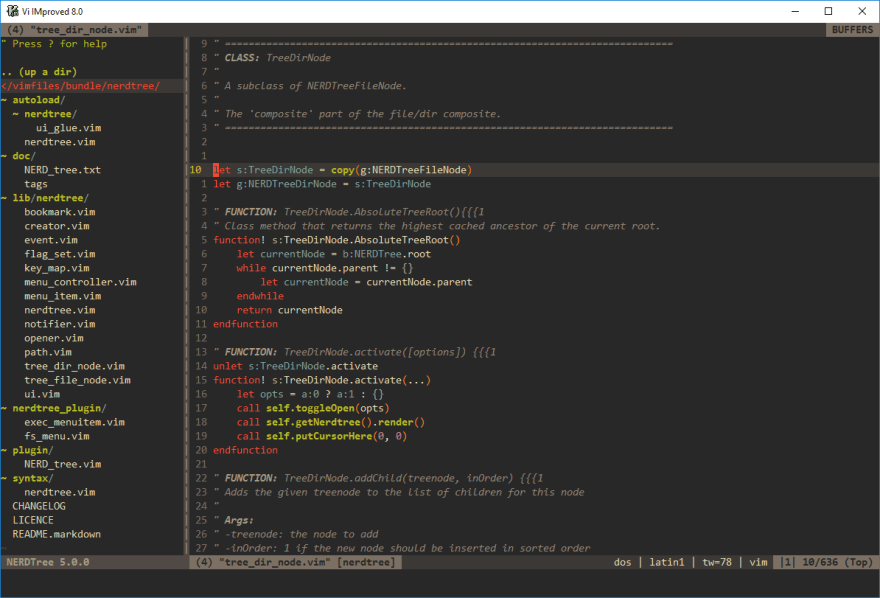 NERDTree Screenshot