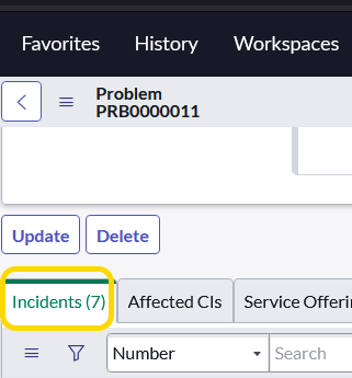 Related list conditions: Show Problems with more than 5 incidents