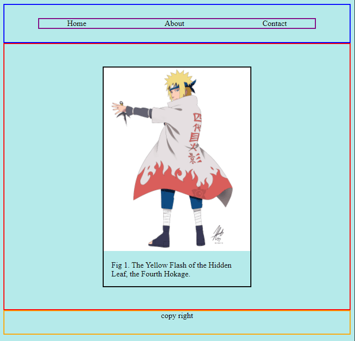 Semantic HTML example