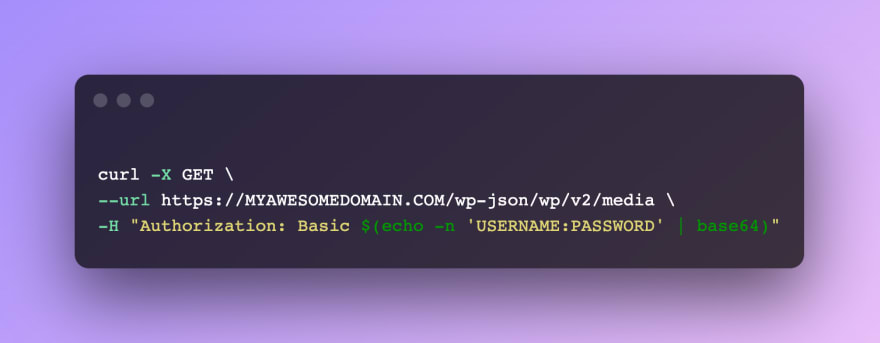 curl command to test specific user access
