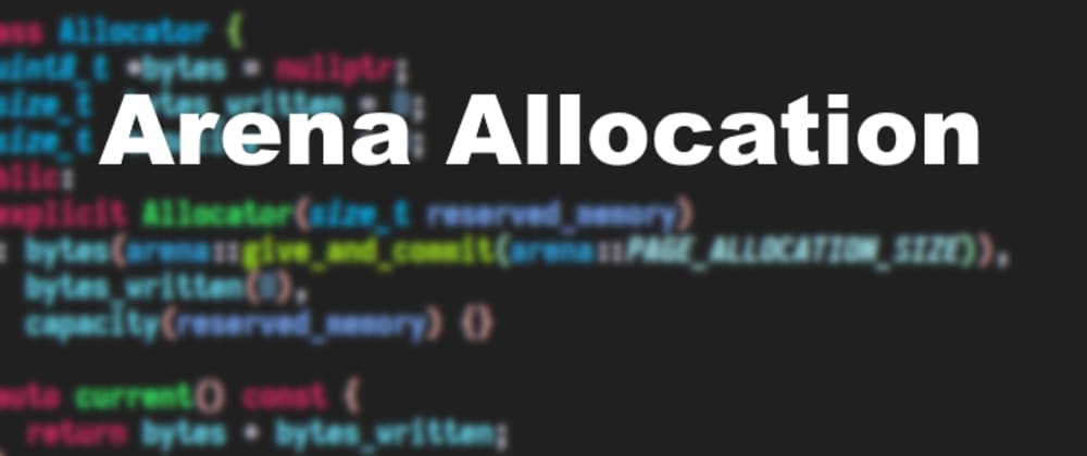 C++ Programming: Arena Allocation