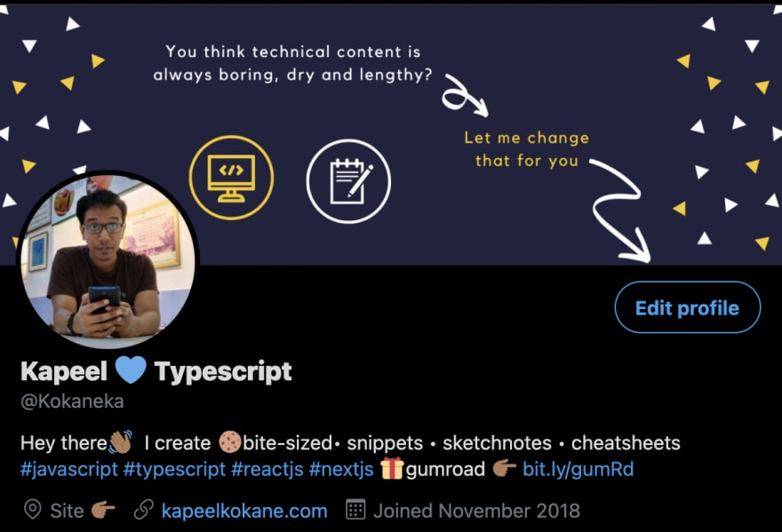 My twitter profile