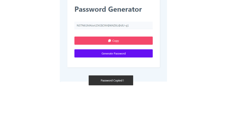 password generator javascript