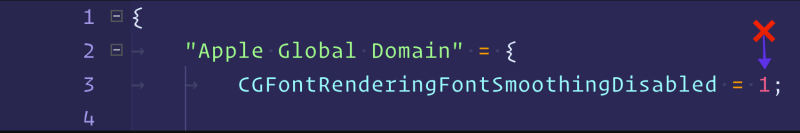 Macos Mojave Cgfontrenderingfontsmoothingdisabled 1