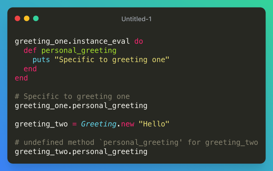 Instance instance_eval