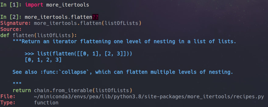 more itertools flatten