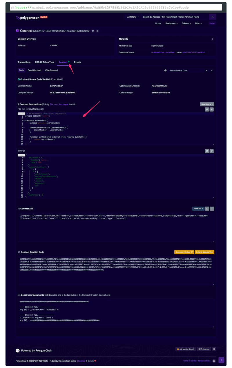 Verified smart contract