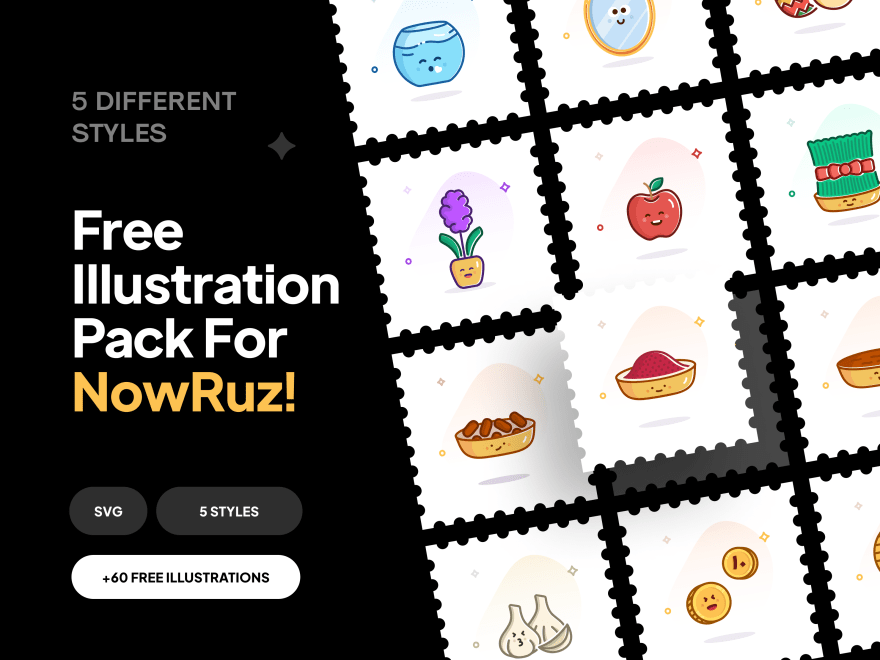 by [Afshin T2Y](https://dribbble.com/shots/17711295-Nowruz-illustrations-Freebie)