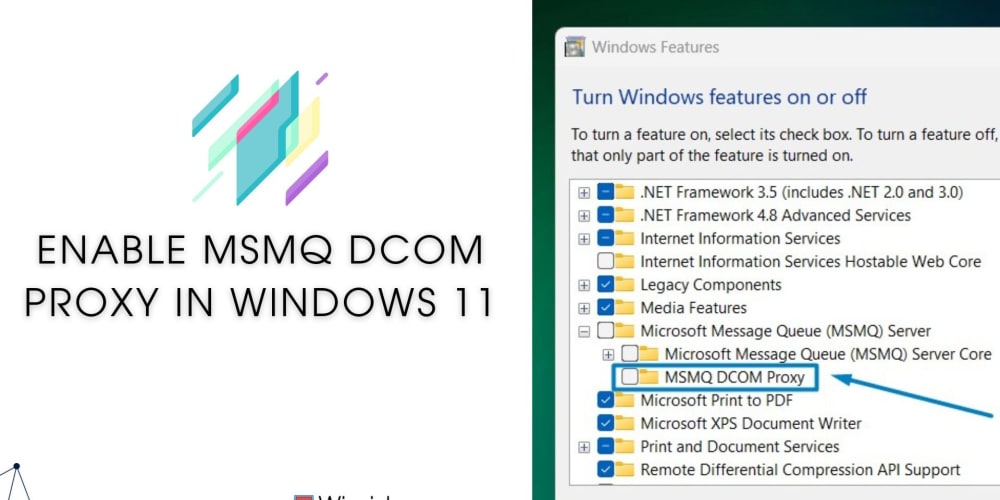 How to Enable MSMQ DCOM Proxy in Windows 11?