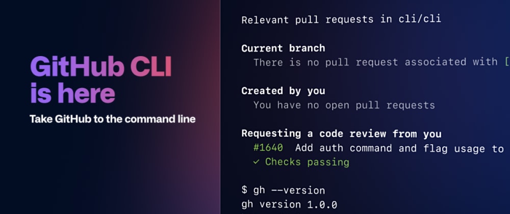 Cover image for GitHub just released CLI 1.0