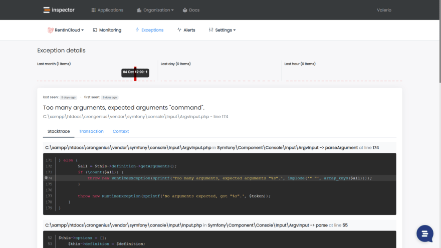 Laravel Errors Monitoring & Reporting