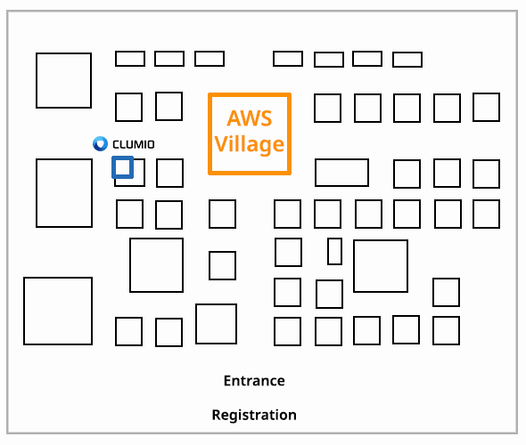 Clumio booth 127, AWS Summit NY