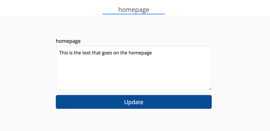 Preview of the Homepage